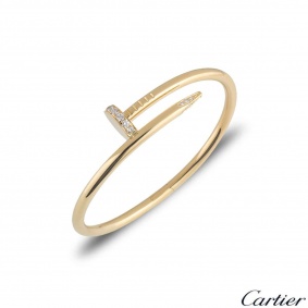 Cartier Yellow Gold Diamond Juste Un Clou Bracelet Size 17 B6048617 Cartier Yellow Gold Diamond Juste Un Clou Bracelet Size 17 B6048617